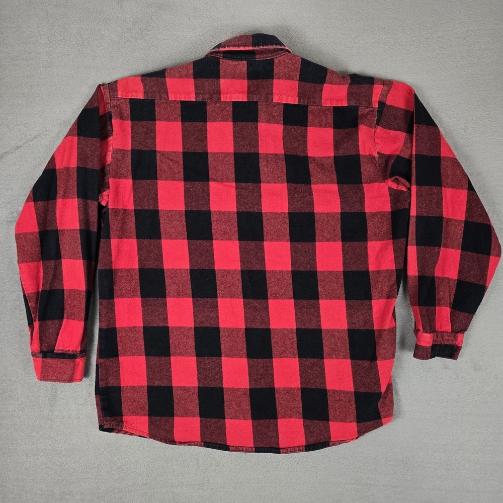 Big Bill Flannel Shirt Mens XL Button-Up Red Plaid Heavyweight USA Made *READ - Picture 2 of 8
